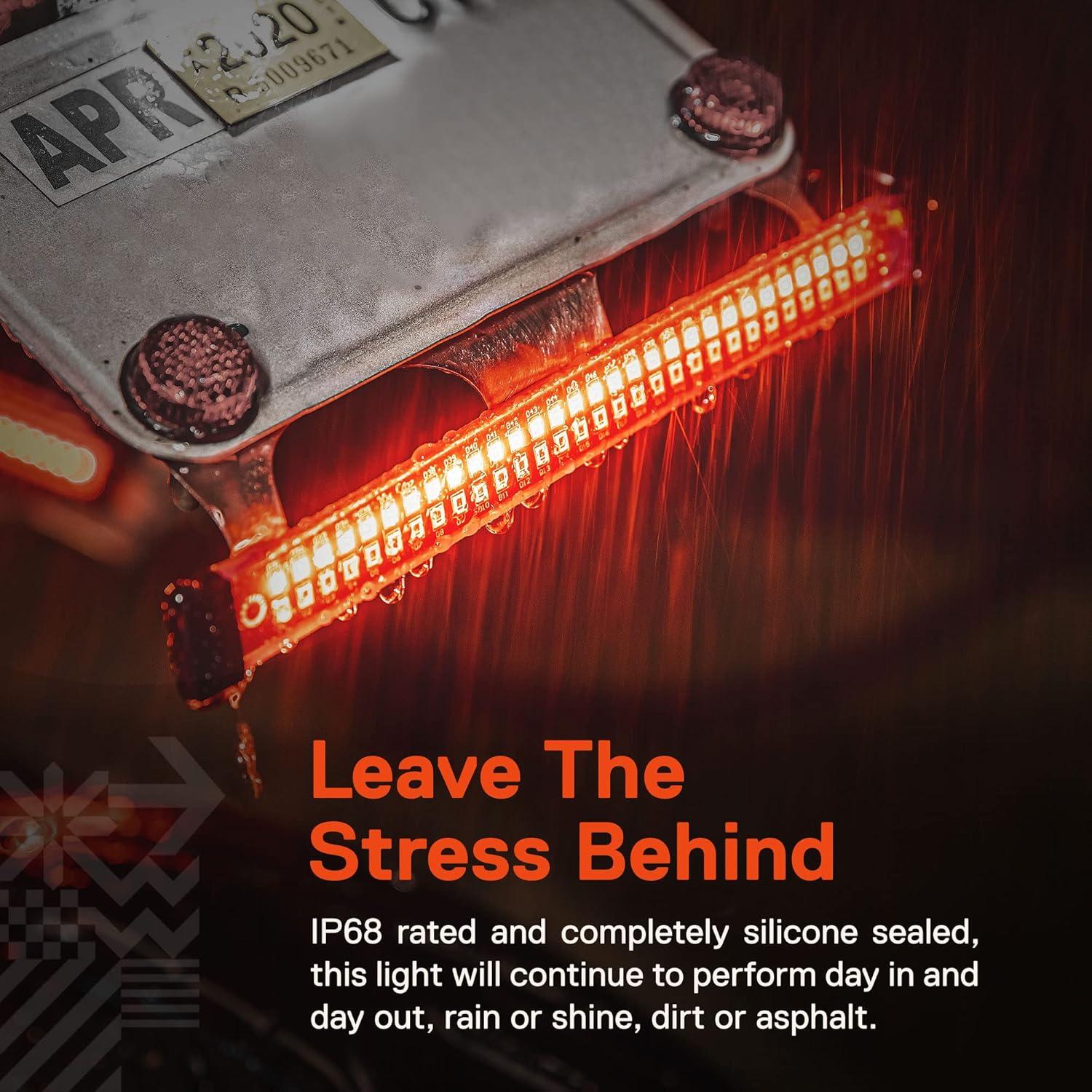 Tira de Luz LED Secuencial 8" ONLINE LED STORE Rojo/Ámbar