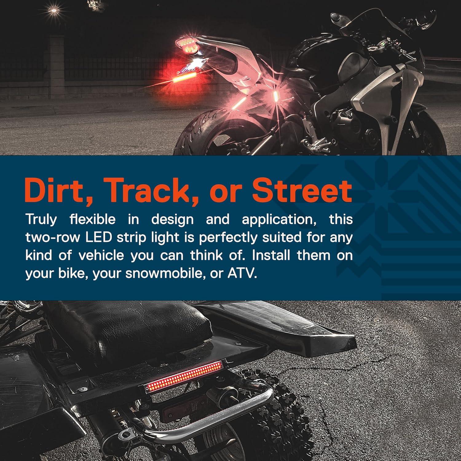 Tira de Luz LED Secuencial 8" ONLINE LED STORE Rojo/Ámbar