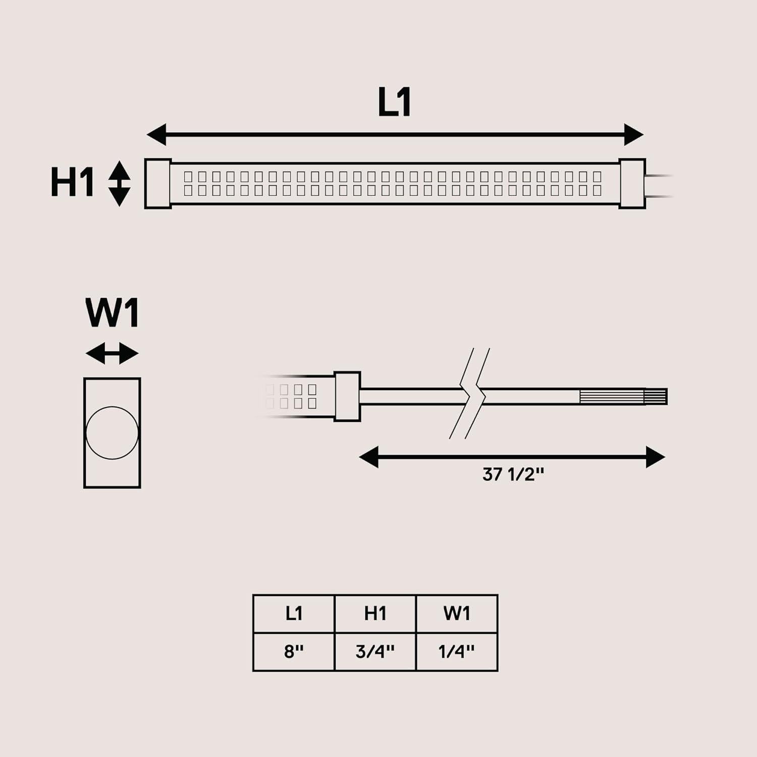 Tira de Luz LED Secuencial 8" ONLINE LED STORE Rojo/Ámbar