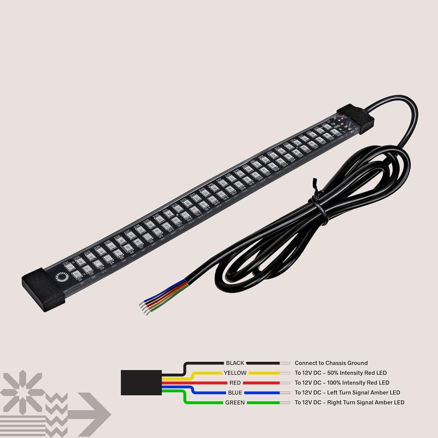 Tira de Luz LED Secuencial 8" ONLINE LED STORE Rojo/Ámbar