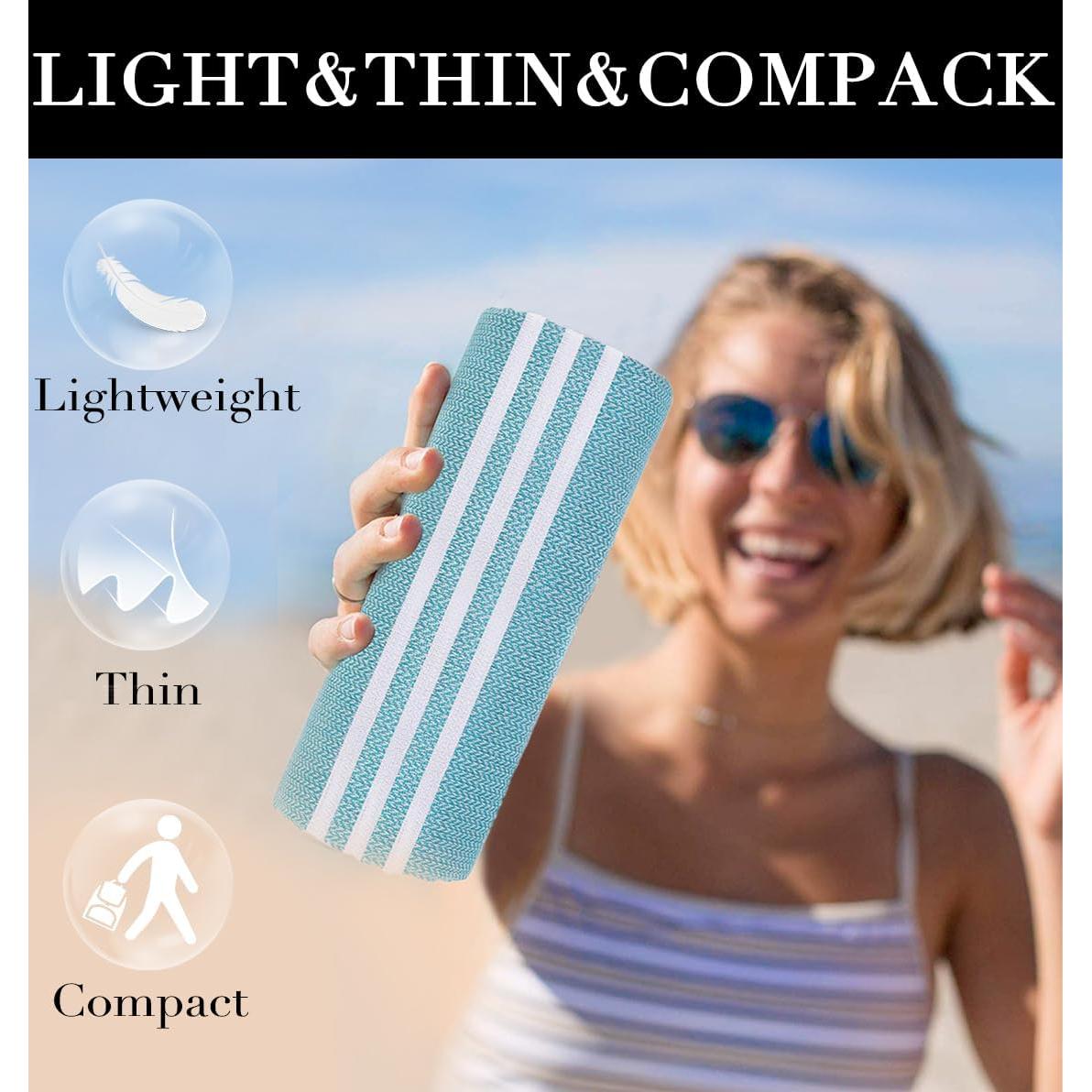 Toallas de Playa Turcas ANTFUNY 2 Paquetes Secado Rápido