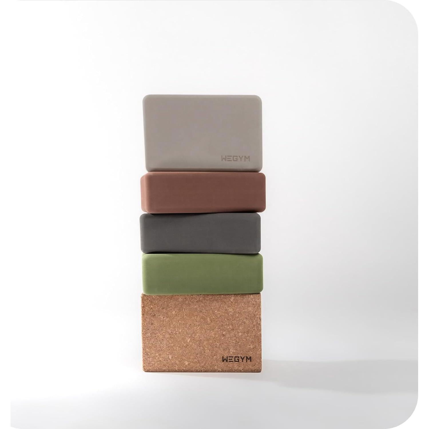 Bloques de Yoga WeGym de Corcho Antideslizantes 23x15x7.5cm