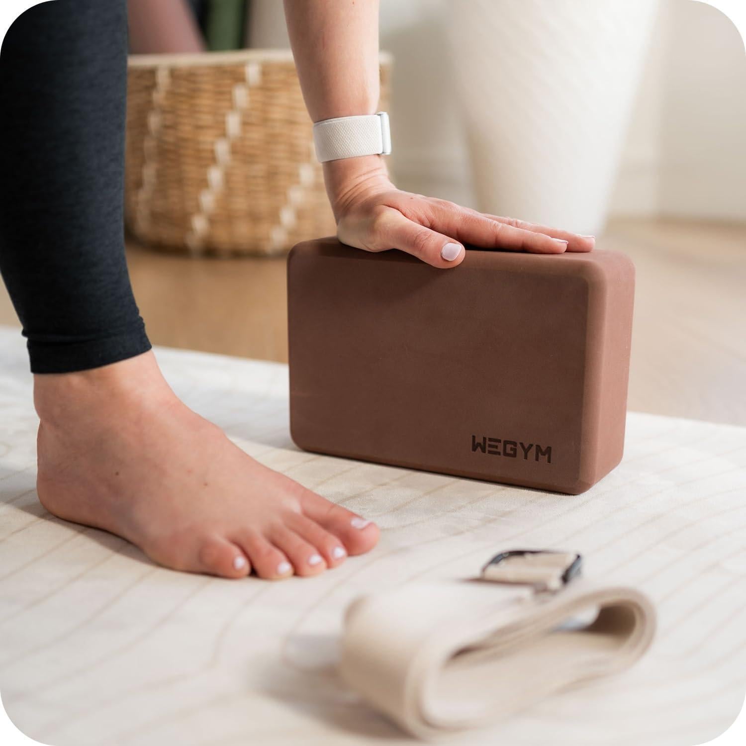 Bloques de Yoga WeGym de Corcho Antideslizantes 23x15x7.5cm