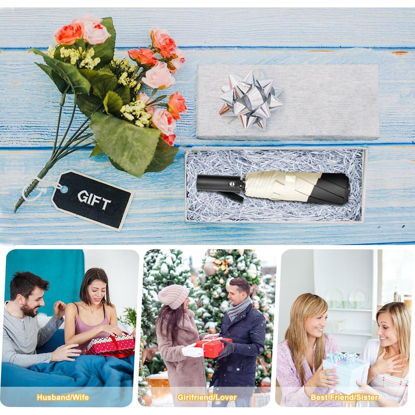 Paraguas Compacto Automático LEAGERA 102.9 cm Plegable para Mujeres