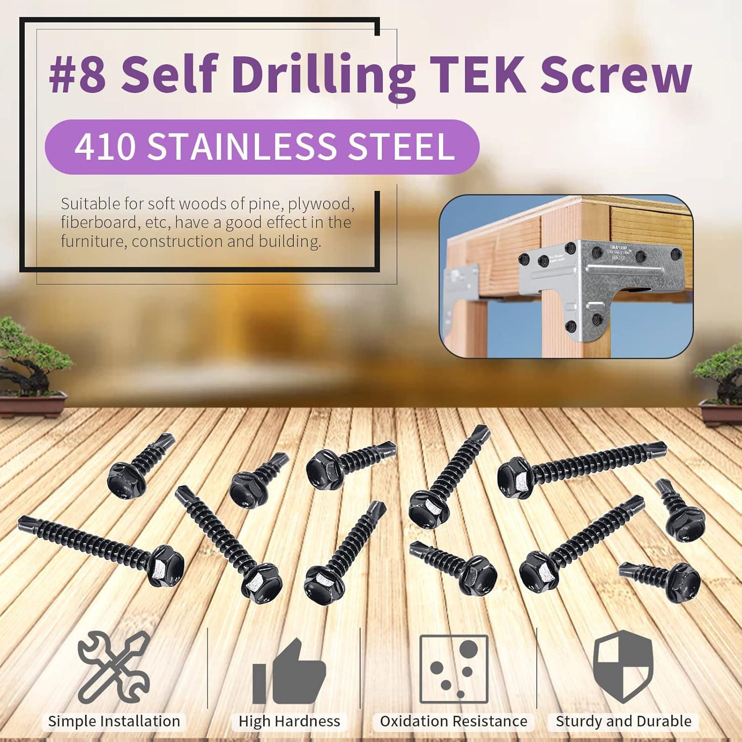 Kit de Tornillos Autoperforantes Swpeet Acero Inoxidable 410 235Pcs