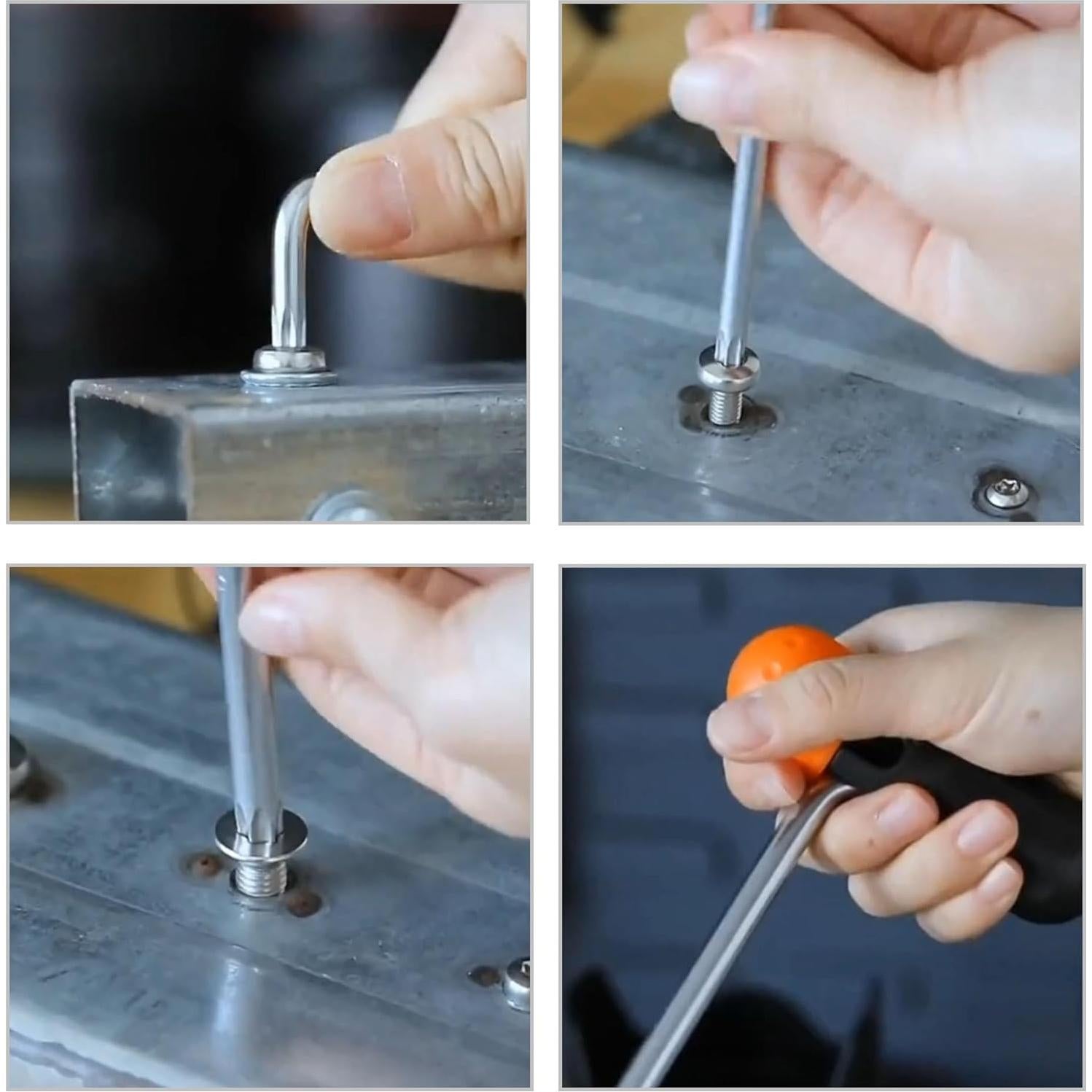 4 Piezas Llave Torx T10 FOCMKEAS Acero CRV a Prueba de Manipulación