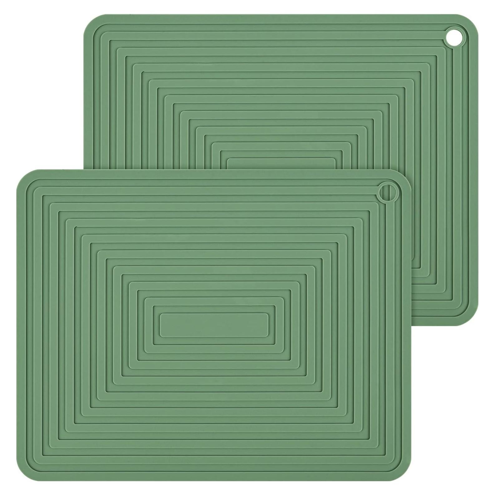 Trivetes de Silicona Nstezrne Verde Oliva, Juego de 2 Alfombrillas Resistentes al Calor
