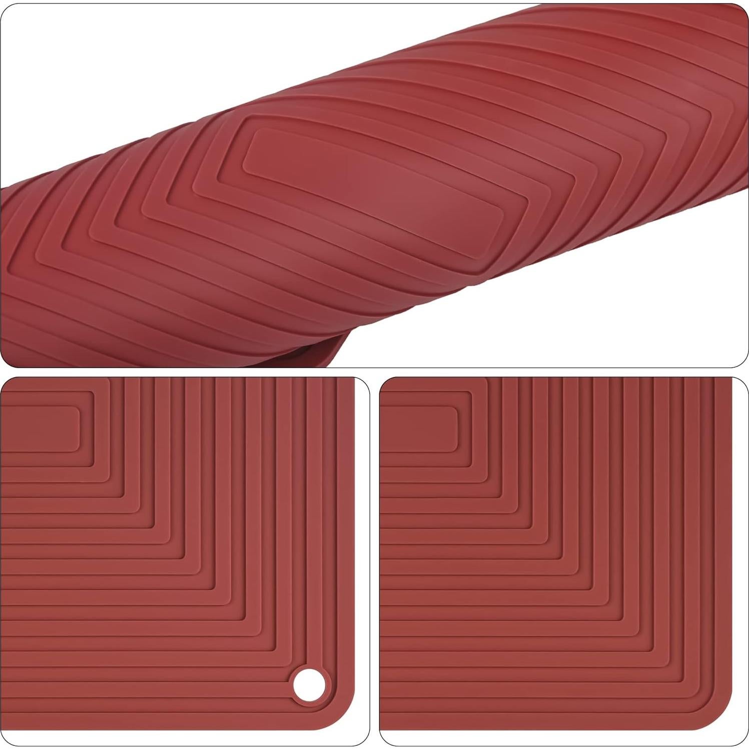 Trivetes de Silicona Nstezrne Verde Oliva, Juego de 2 Alfombrillas Resistentes al Calor