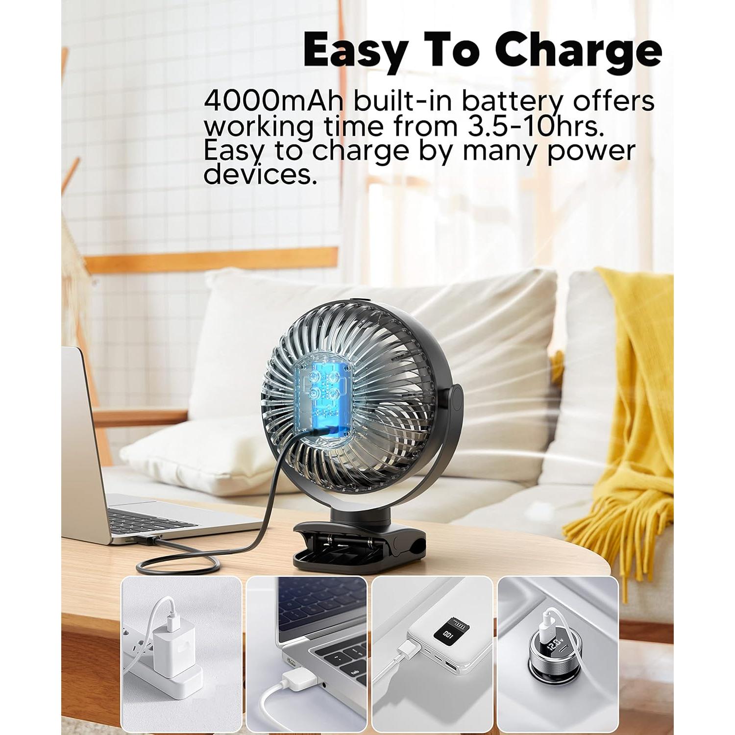 Ventilador Portátil de Nebulización TYZU G28 4000mAh 4 Velocidades