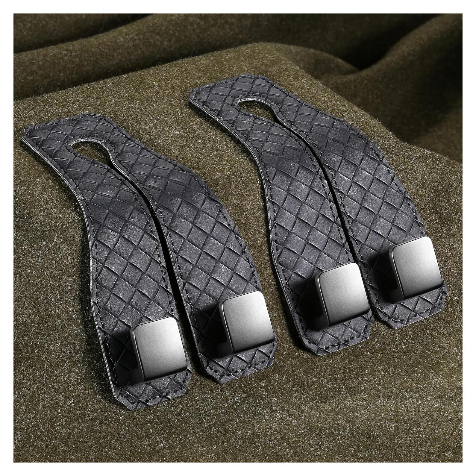 Ganchos para Reposacabezas de Coche Rirether - 2 Unidades, Negro