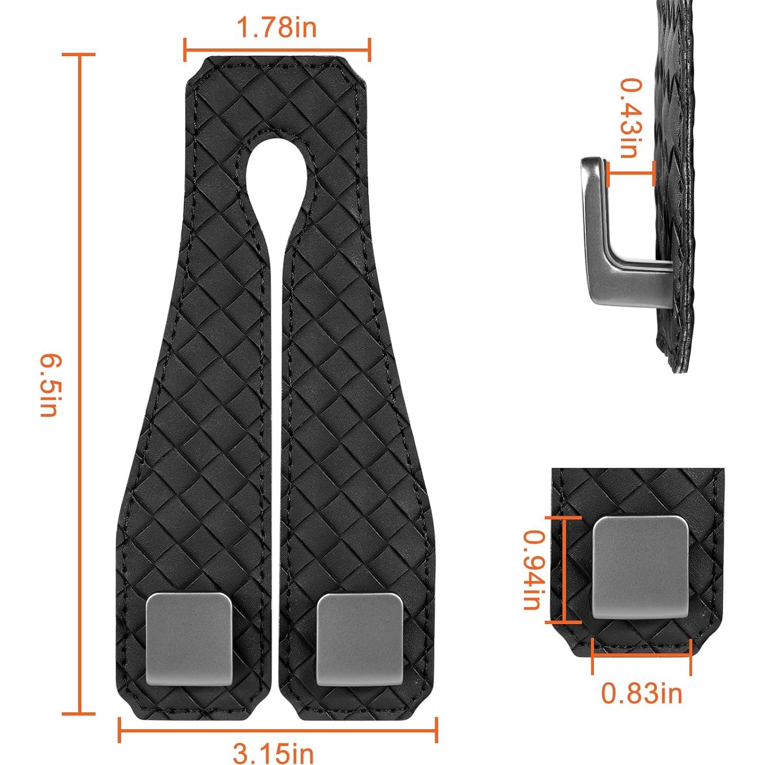 Ganchos para Reposacabezas de Coche Rirether - 2 Unidades, Negro