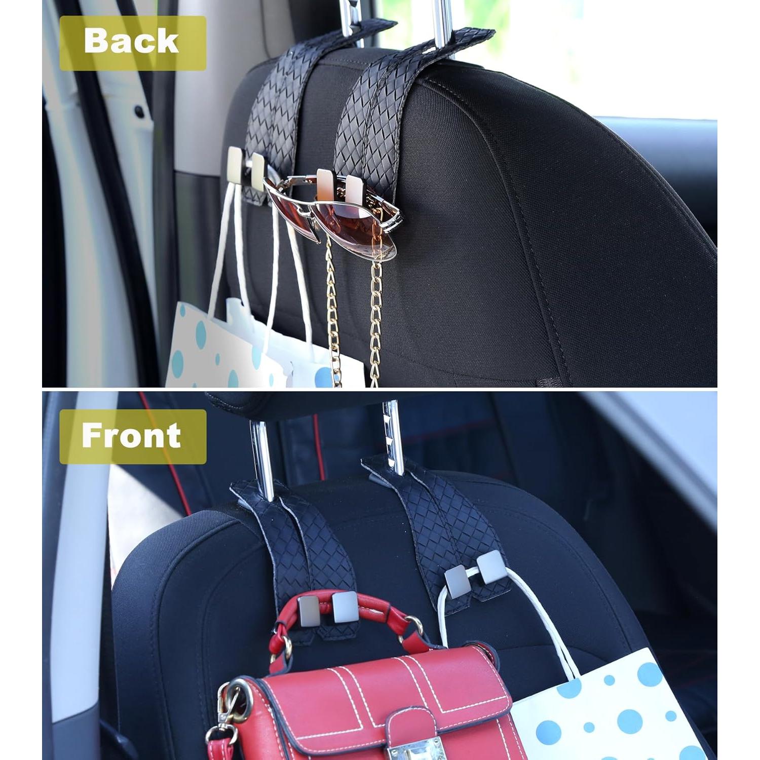 Ganchos para Reposacabezas de Coche Rirether - 2 Unidades, Negro