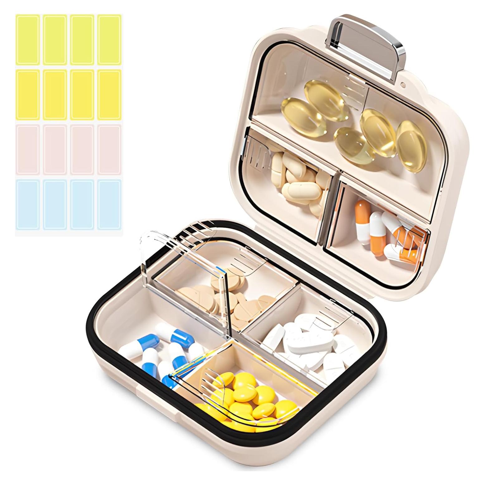 Organizador de Pastillas de Viaje Goffing Mini 7 Compartimentos