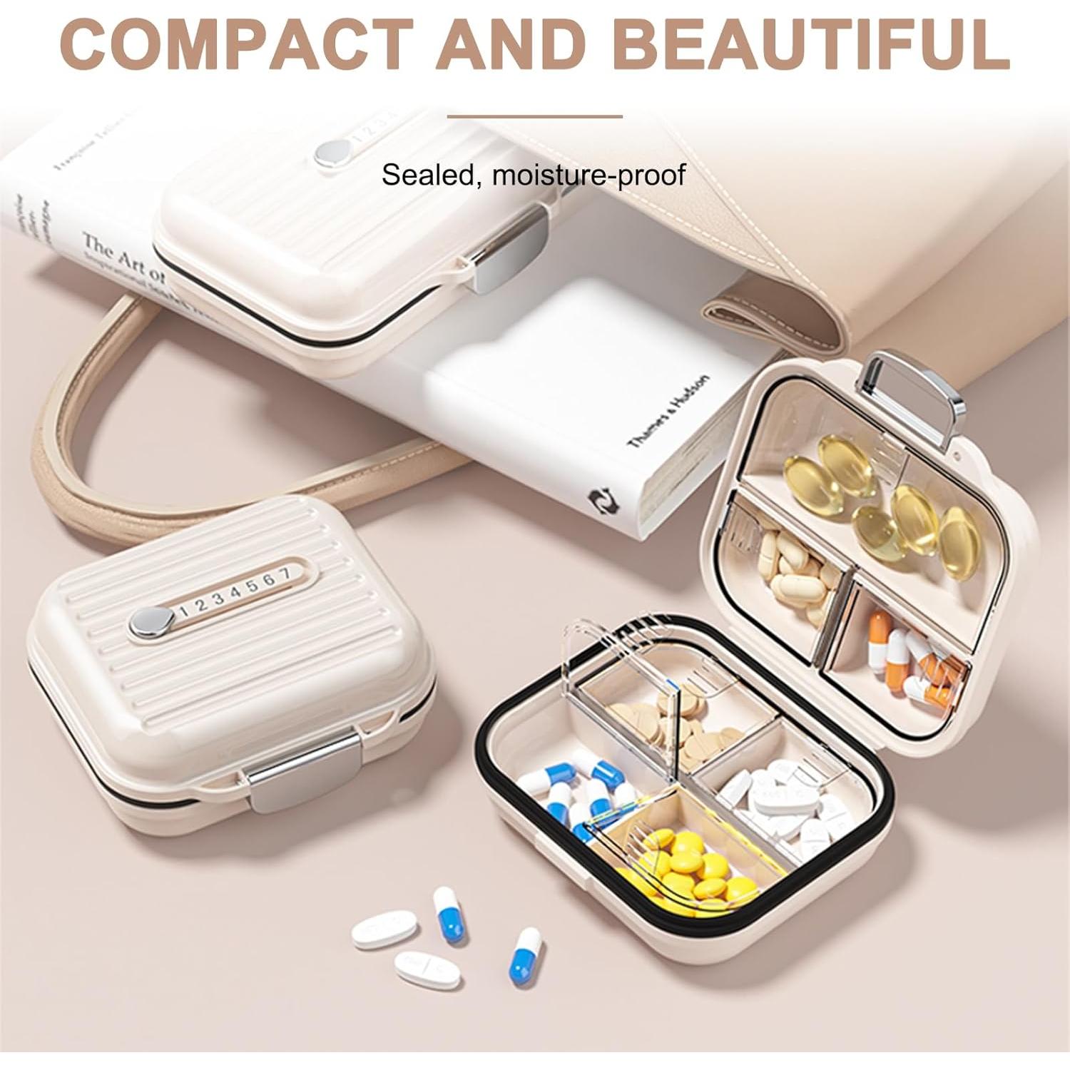 Organizador de Pastillas de Viaje Goffing Mini 7 Compartimentos