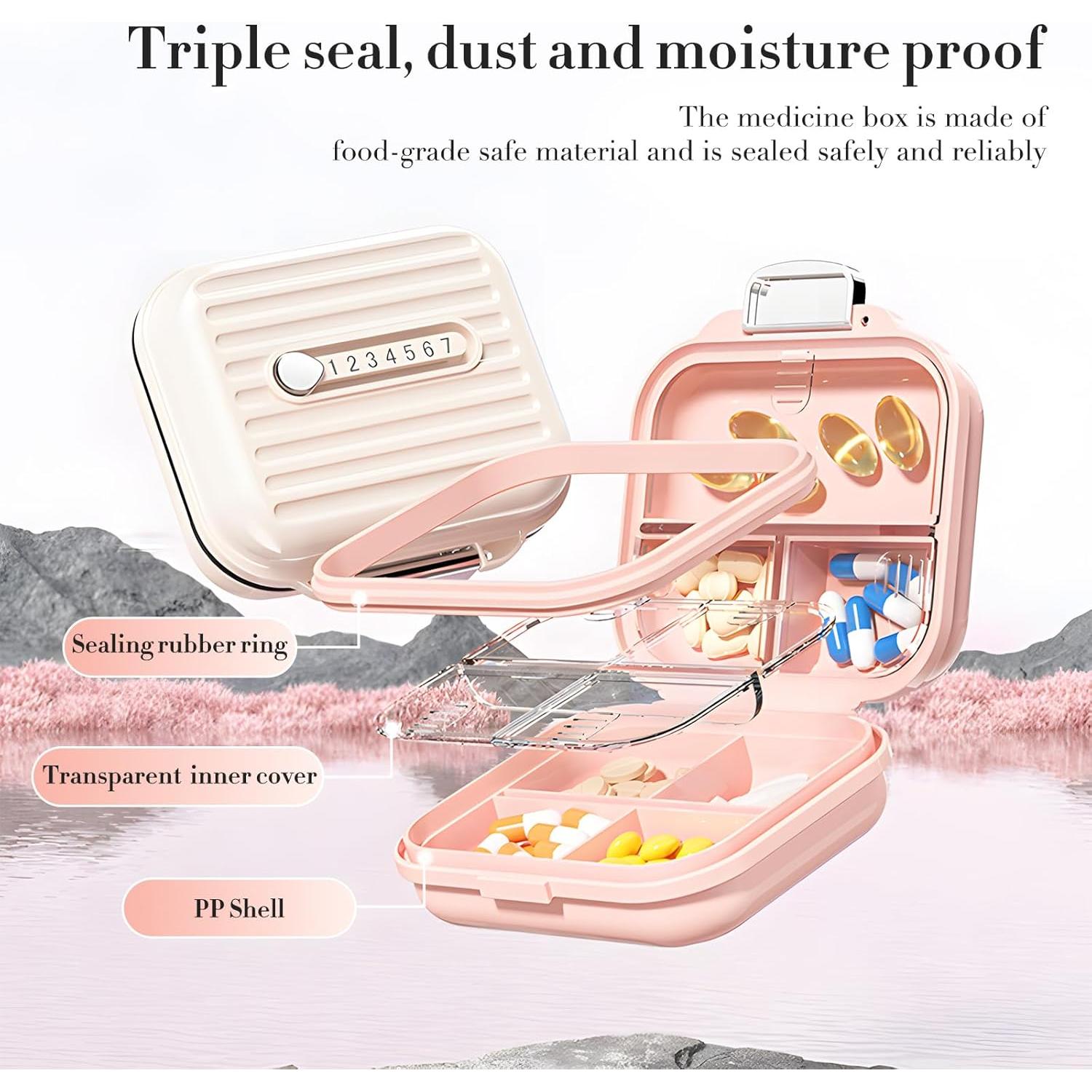 Organizador de Pastillas de Viaje Goffing Mini 7 Compartimentos