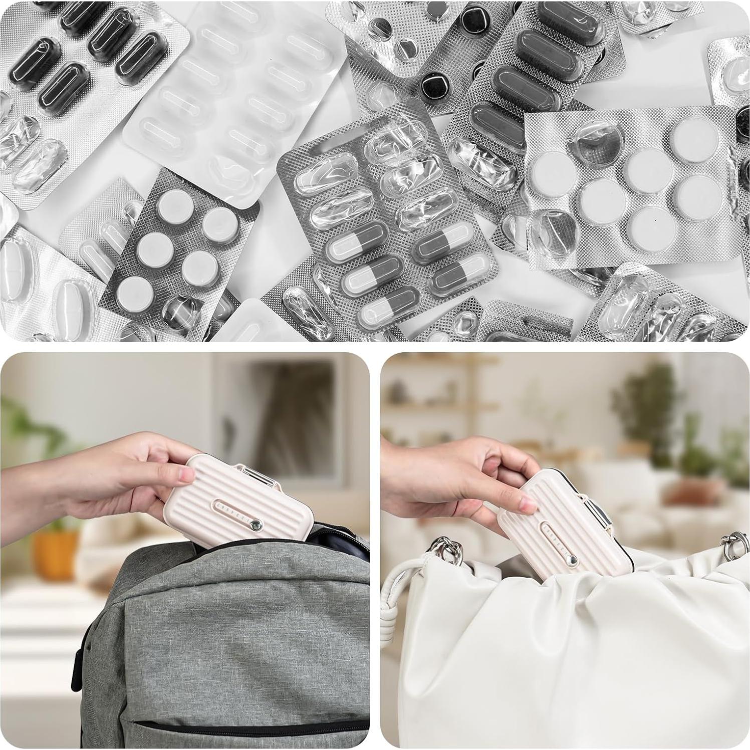 Organizador de Pastillas de Viaje Goffing Mini 7 Compartimentos