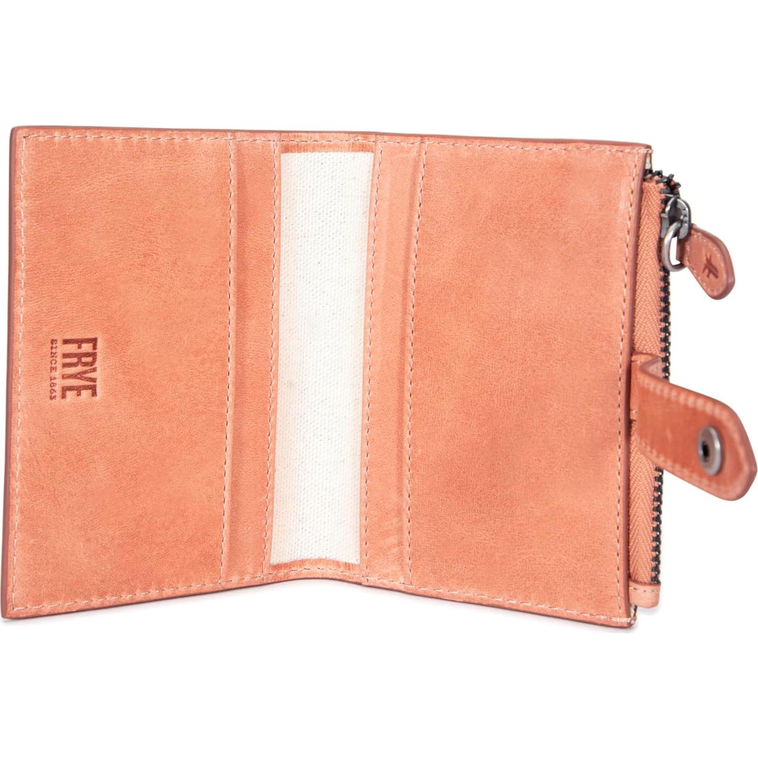 Monedero de cuero Frye Melissa para mujeres - Albaricoque