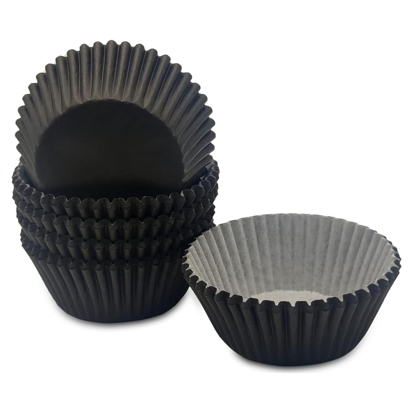 Forros de Cupcake Negros Bakehope, Paquete de 150 Unidades