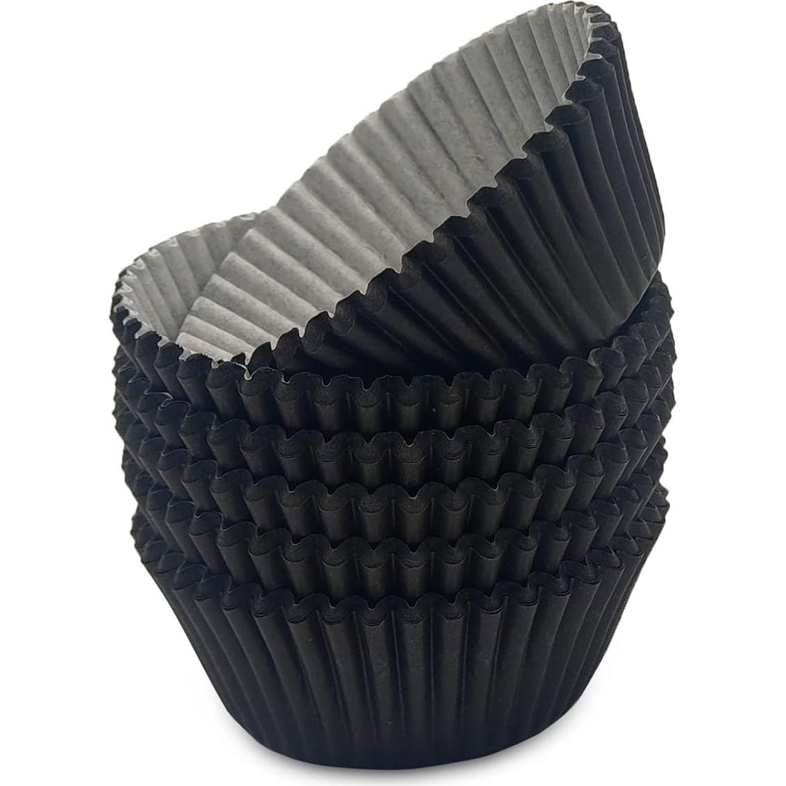 Forros de Cupcake Negros Bakehope, Paquete de 150 Unidades