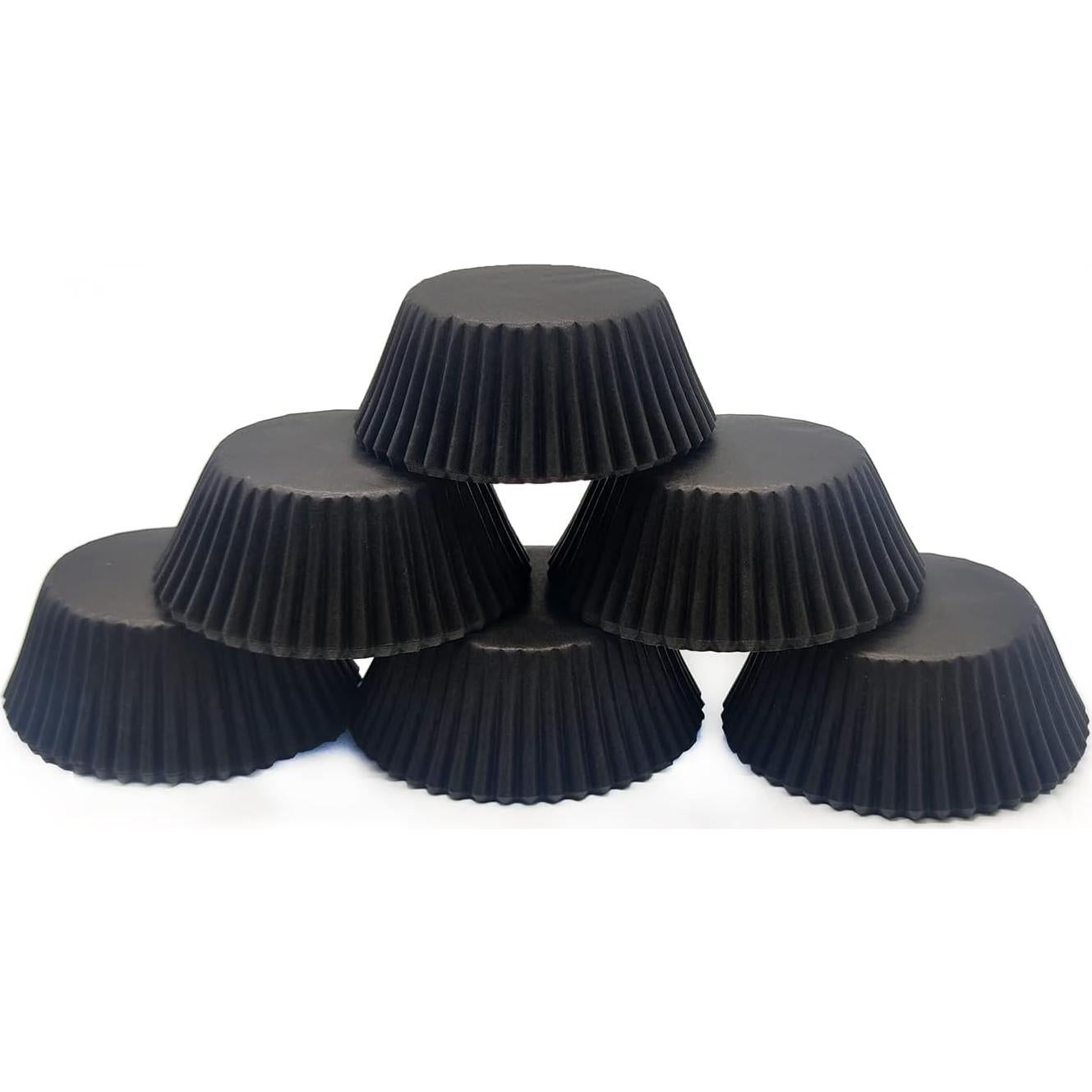 Forros de Cupcake Negros Bakehope, Paquete de 150 Unidades