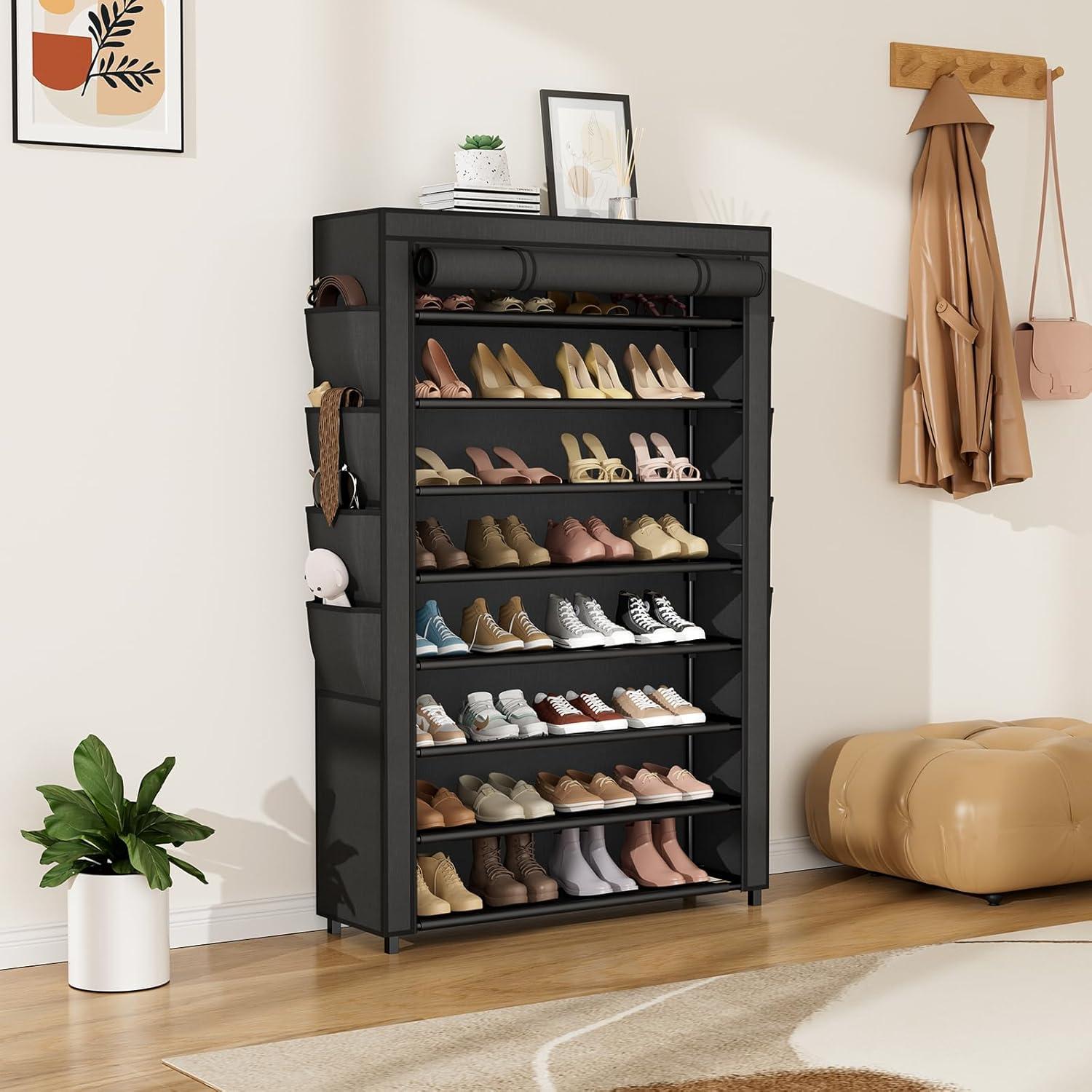 Estante para Zapatos VILICK 8 Niveles Organizador Negro