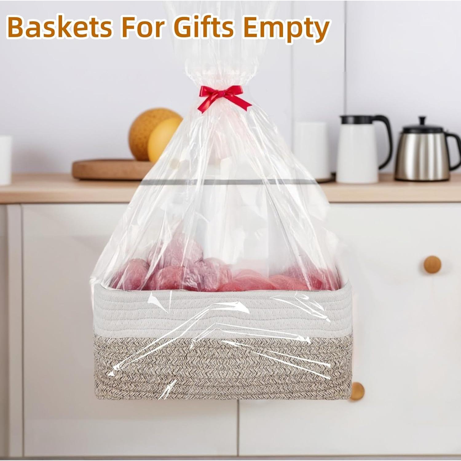 Cestas de Almacenamiento Tobulkirl 2 Paquete Algodón 30x20x11cm