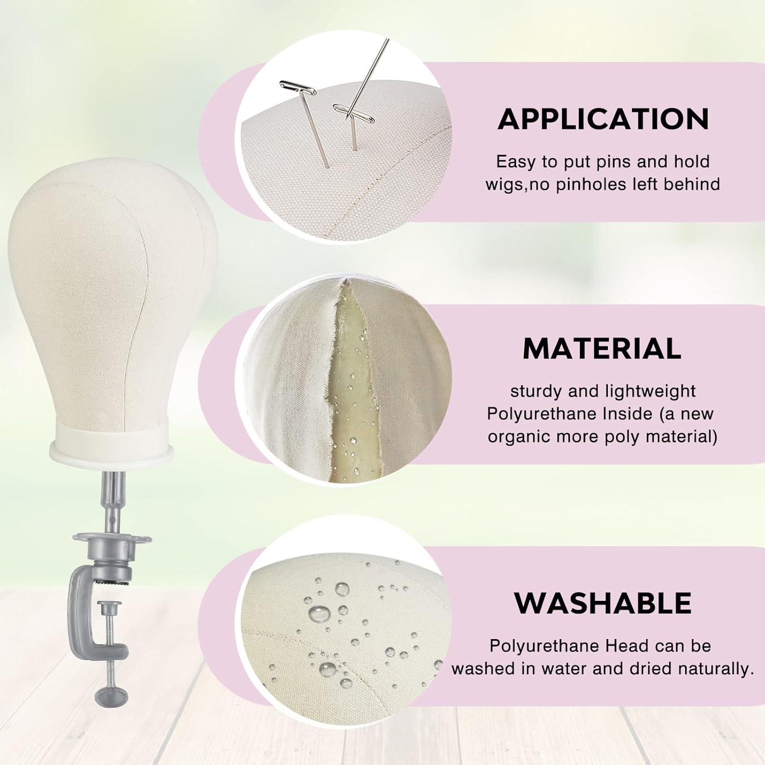 Soporte de Peluca Trípode Neverland 160 cm con Cabeza de Lienzo