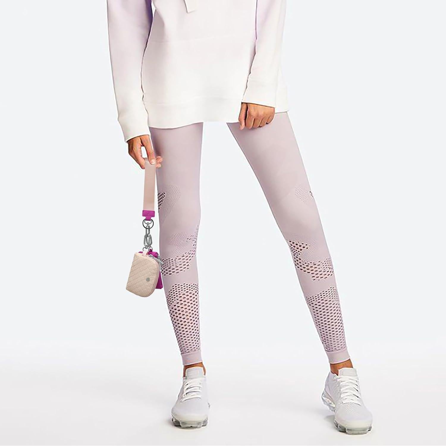 Cartera de muñeca FODOKO para mujeres, 2 en 1, beige/rosa