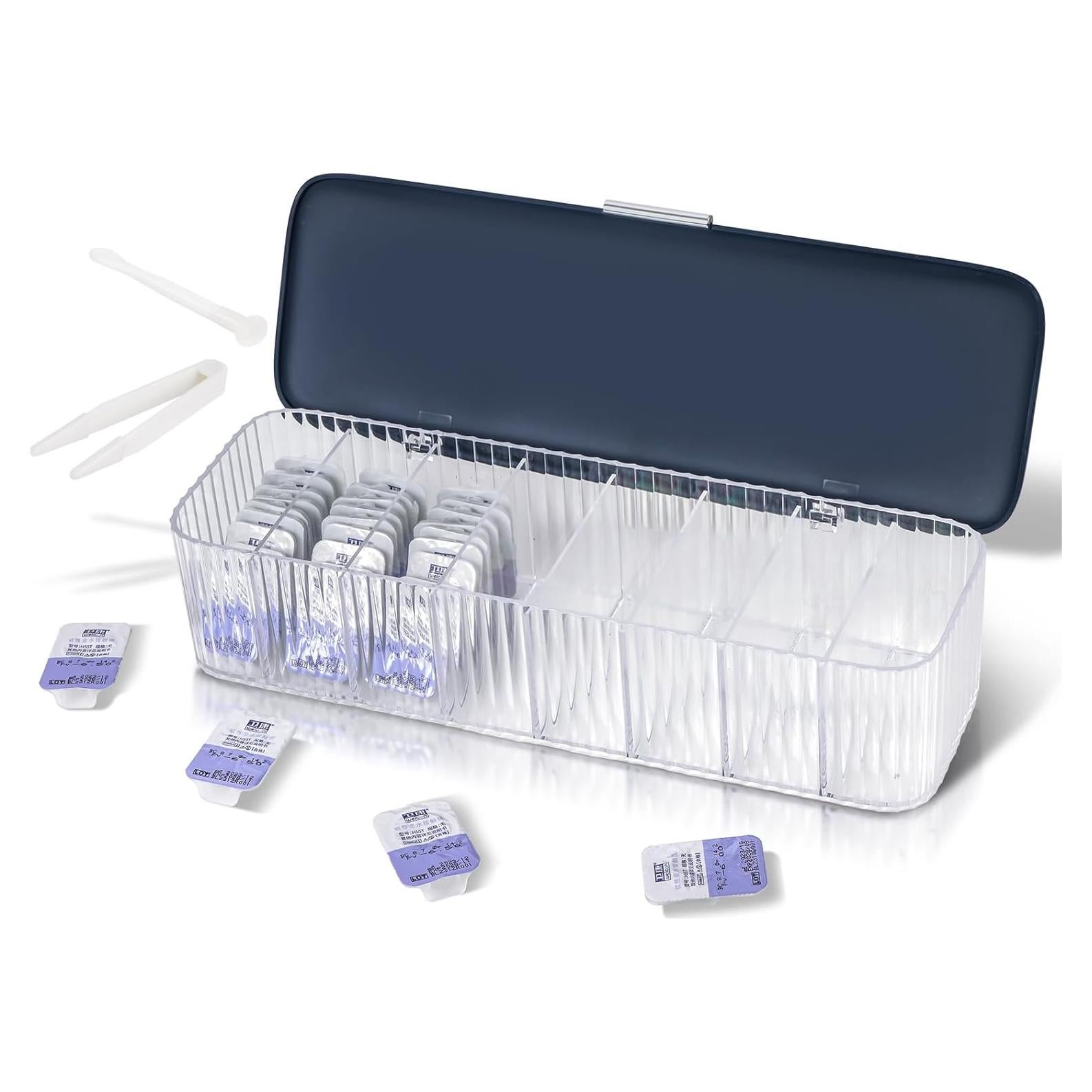 Organizador de Lentes de Contacto Diarios VORDRASSIL Azul - 80 Lentes