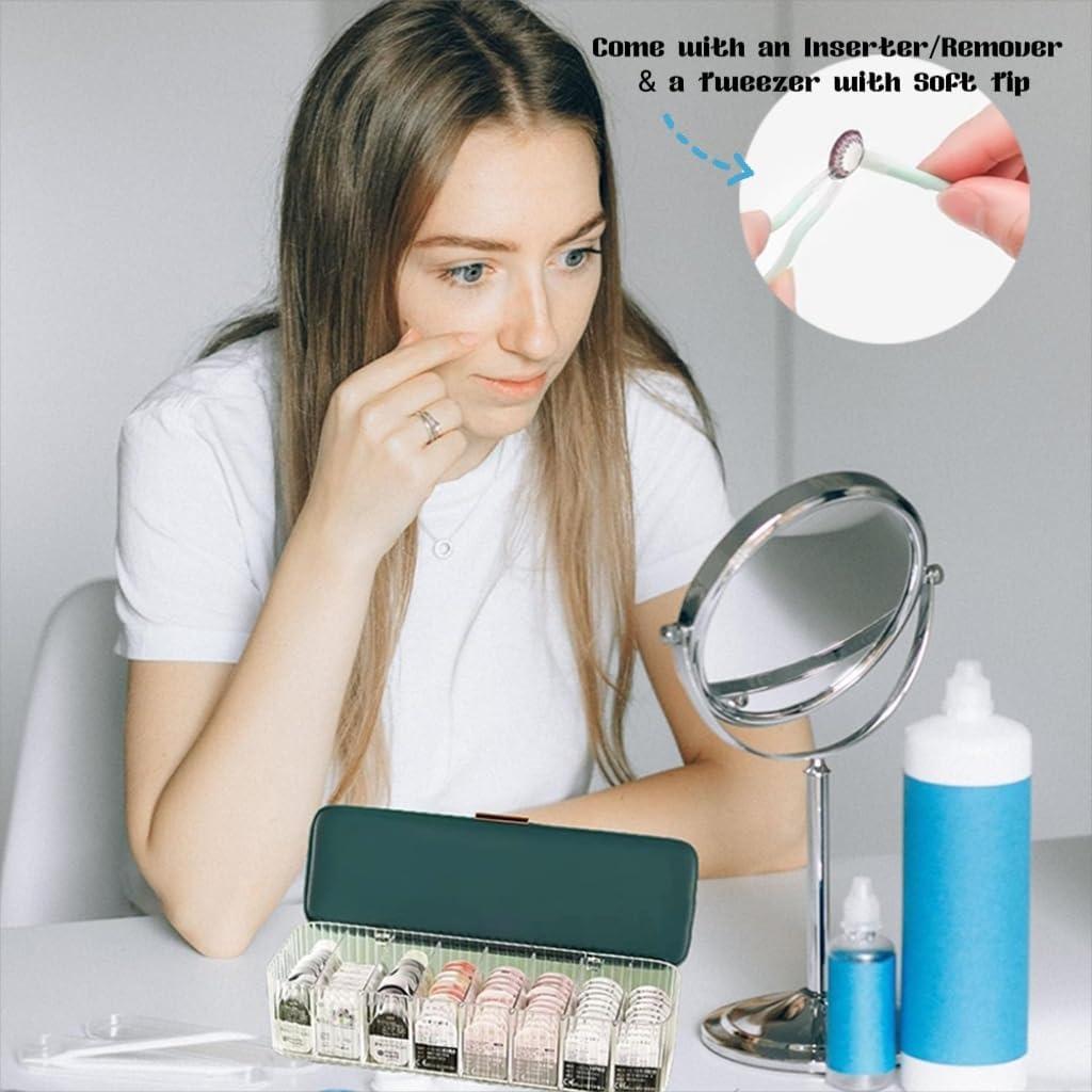 Organizador de Lentes de Contacto Diarios VORDRASSIL Azul - 80 Lentes