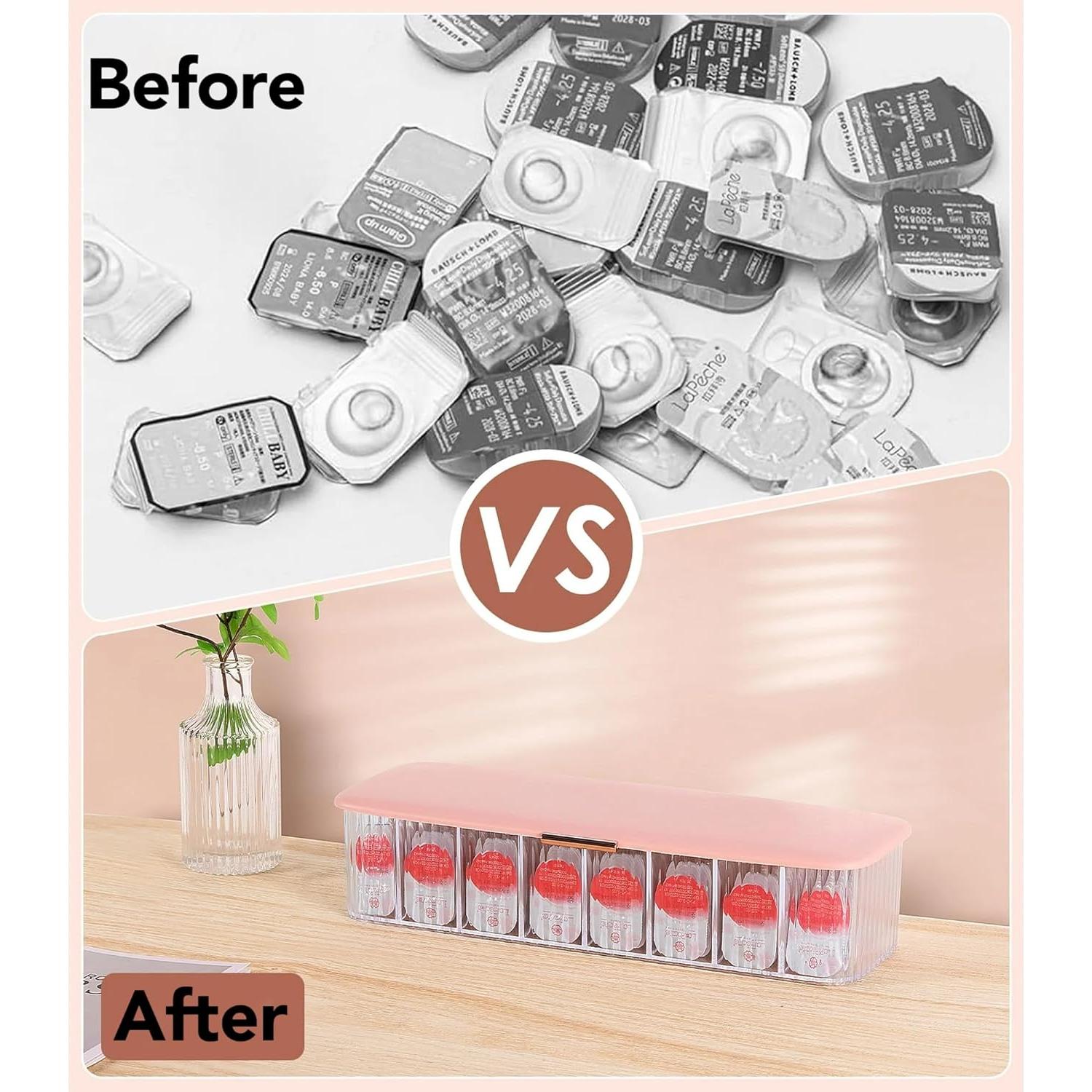 Organizador de Lentes de Contacto Diarios VORDRASSIL Azul - 80 Lentes