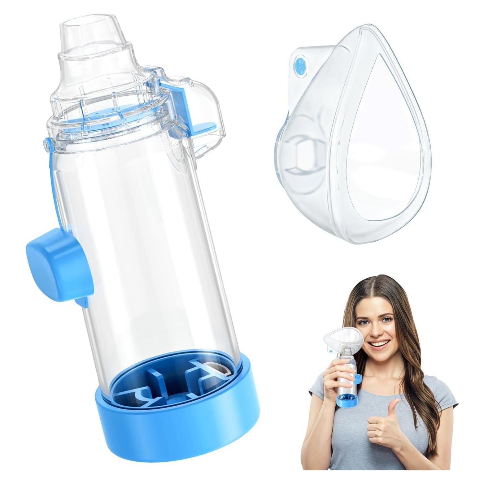 Espaciador de Inhalador de Silicona Suave Nessi OTC Azul