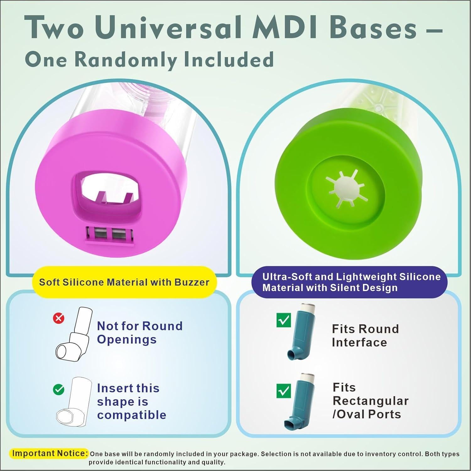 Espaciador de Inhalador de Silicona Suave Nessi OTC Azul
