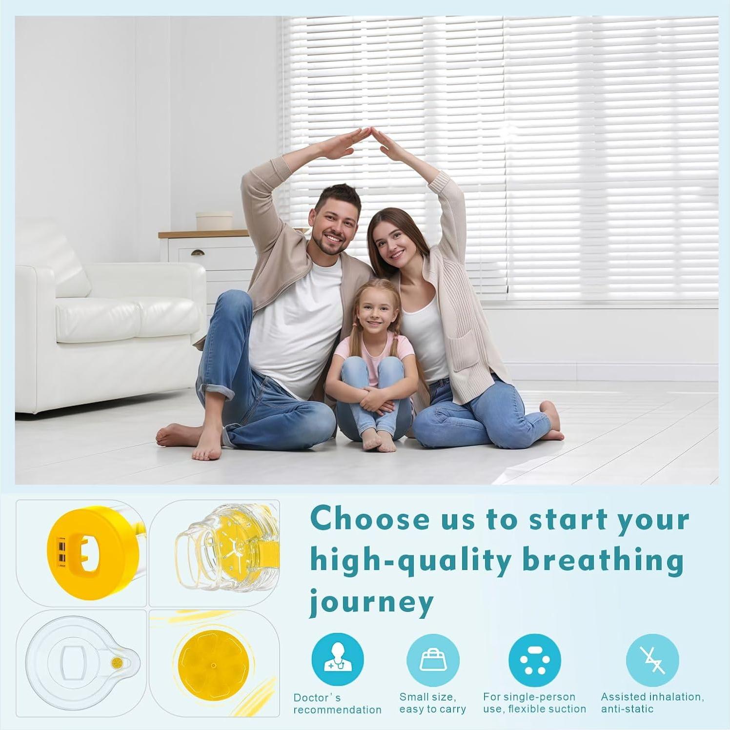 Espaciador de Inhalador de Silicona Suave Nessi OTC Azul