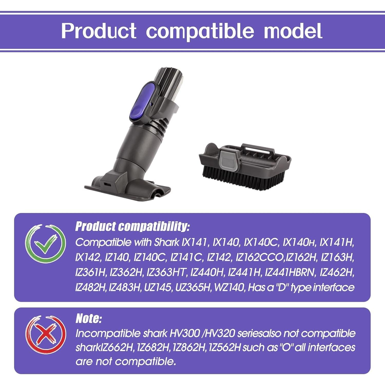 Accesorios de Aspiradora QINAN 2 en 1 para Shark IX141