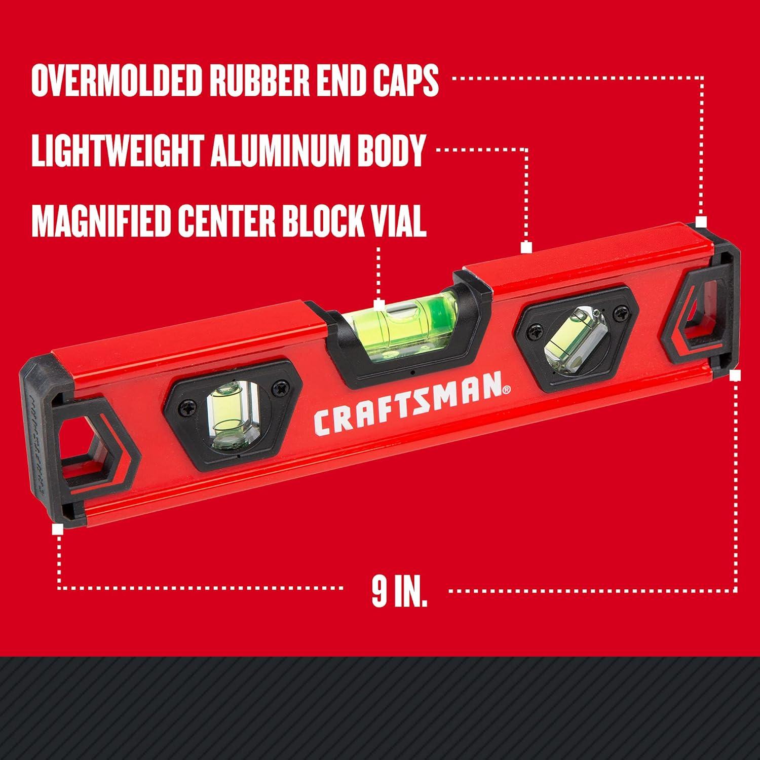 Nivel de Torpedo CRAFTSMAN 22.86 cm Magnético Aluminio