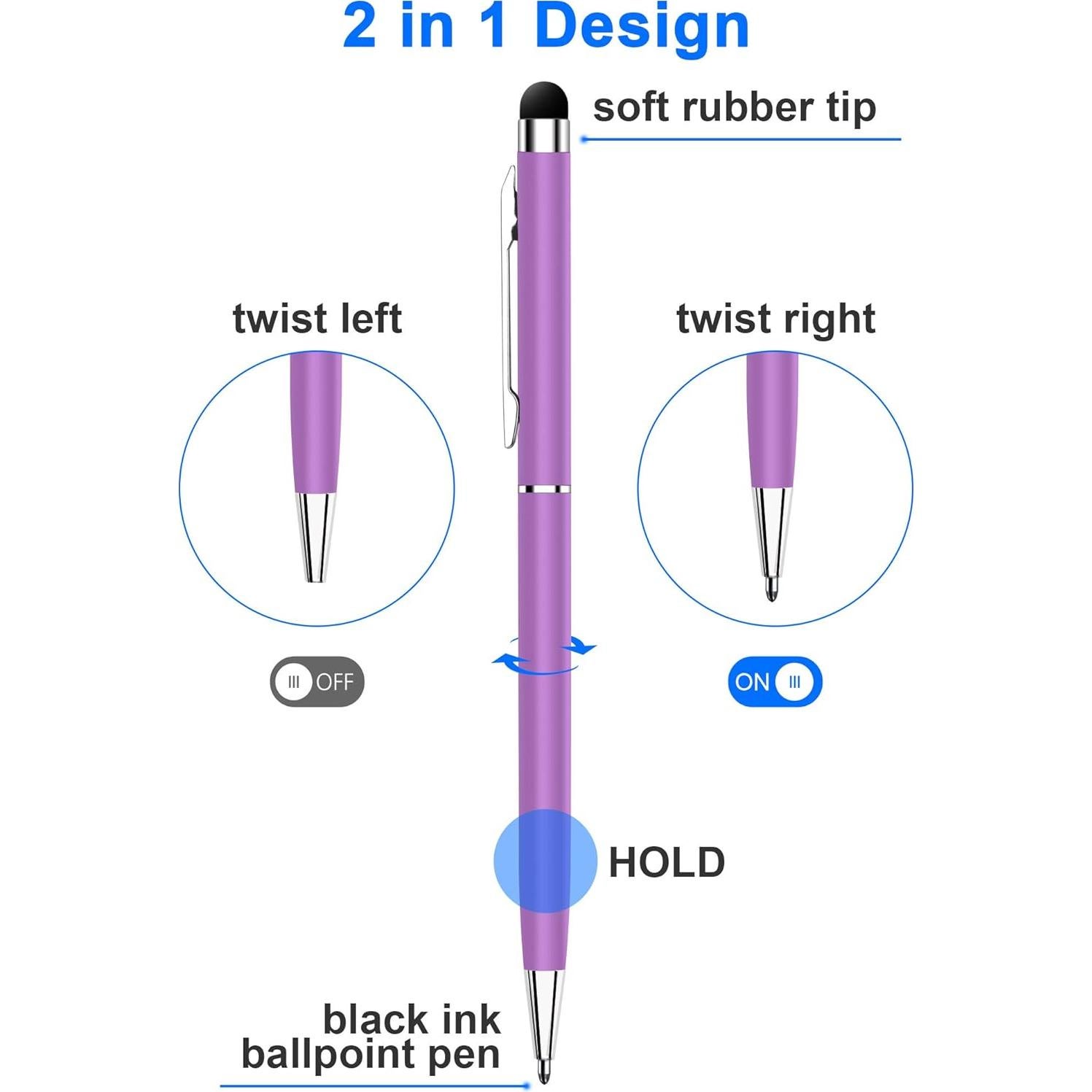 Bolígrafos Stylus 2 en 1 innhom - 12 Colores para Pantallas Táctiles