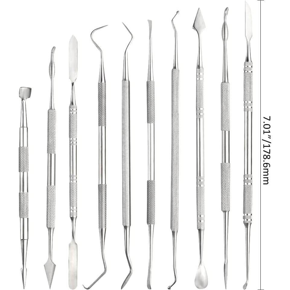 Juego de 10 Herramientas de Escultura TOVOT Acero Inoxidable