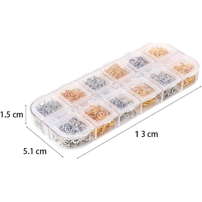 Kit de Joyería EuTengHao 1314 Piezas Anillas y Cierres