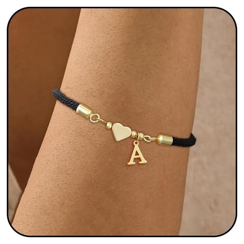 Pulsera Inicial Ajustable de Titanio Lunvky - Regalo Personalizado