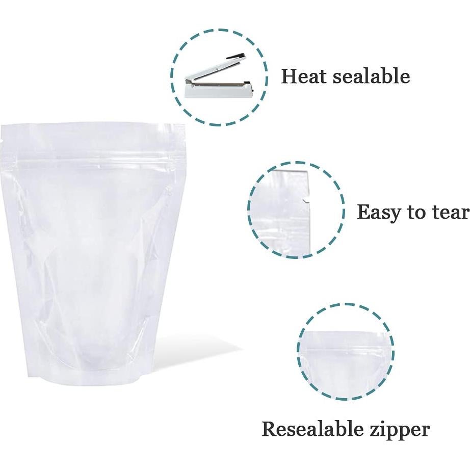 Bolsas Transparentes Reutilizables PABCK 100 Unidades 9x12.5cm