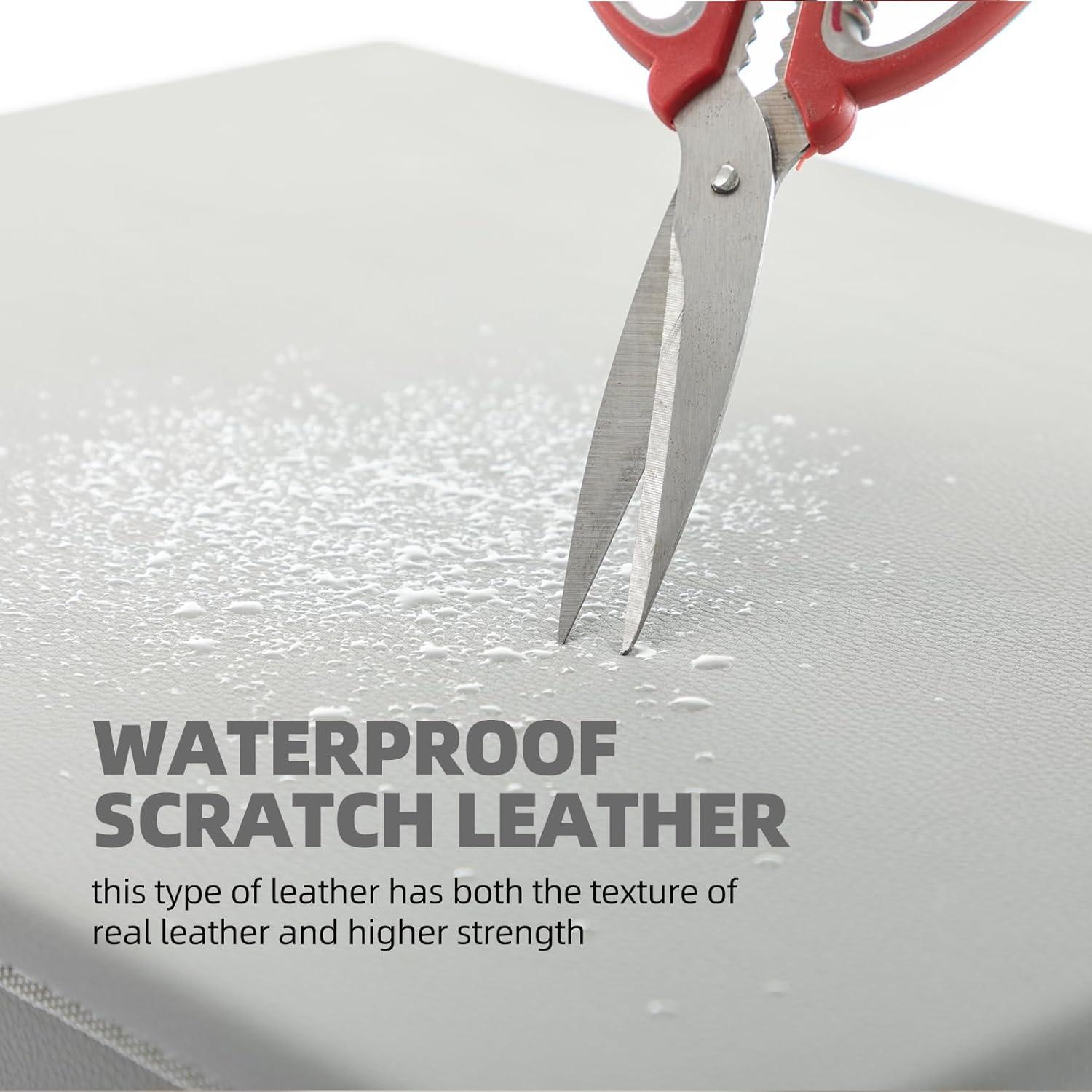 Casa para Gatos NUROMY con Rascador y Cama de Cuero Gris