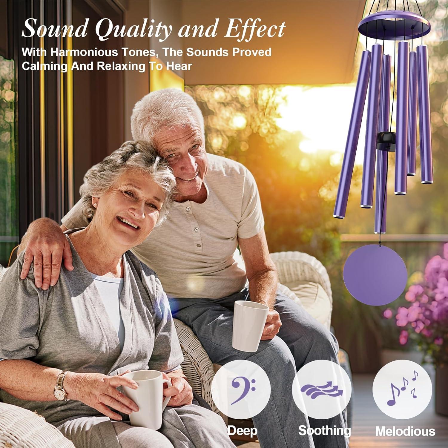 Campanas de Viento Moradas MarcoBambu 93.98 cm Musicales