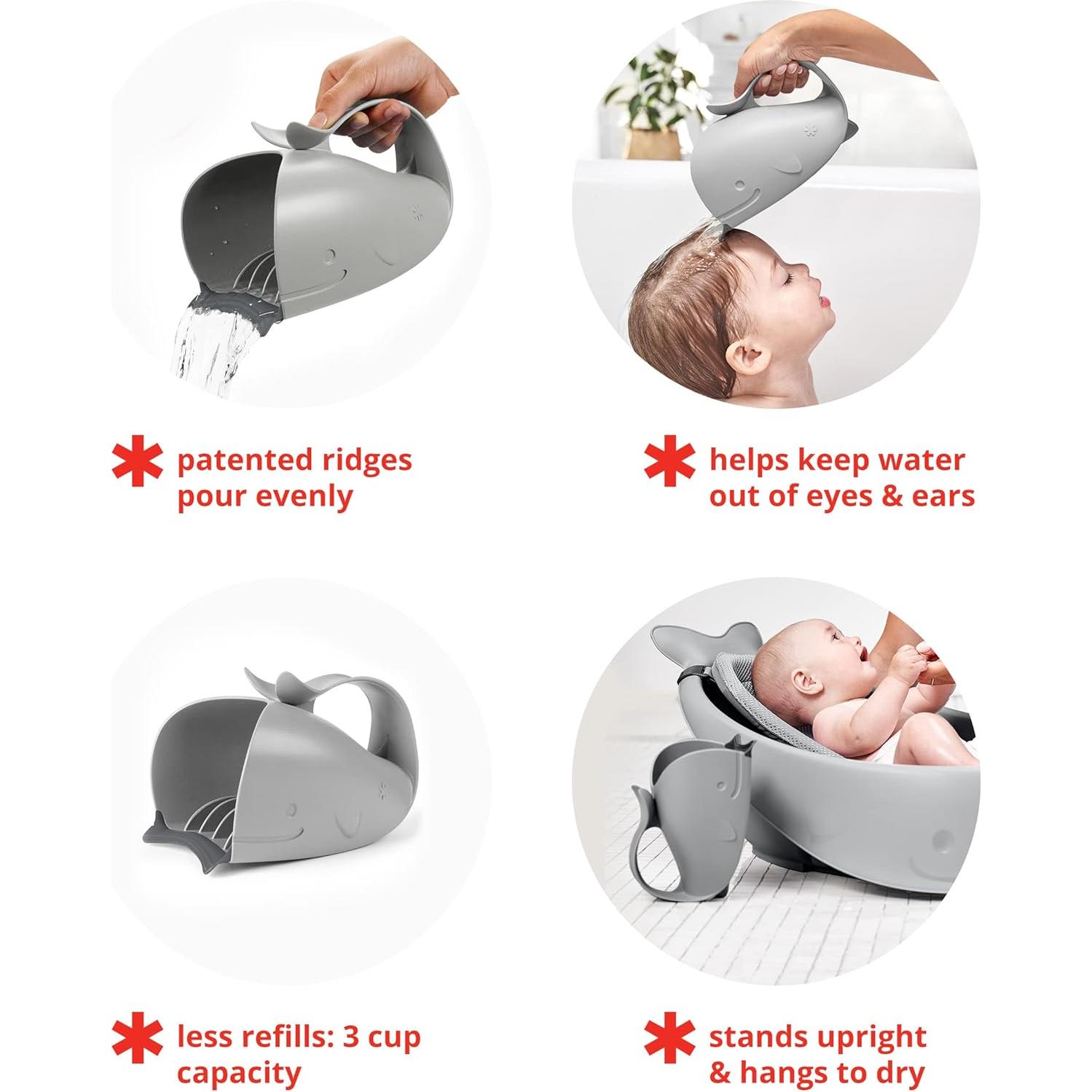 Taza de Enjuague para Bebés Skip Hop Moby + Cubierta de Grifo Gris