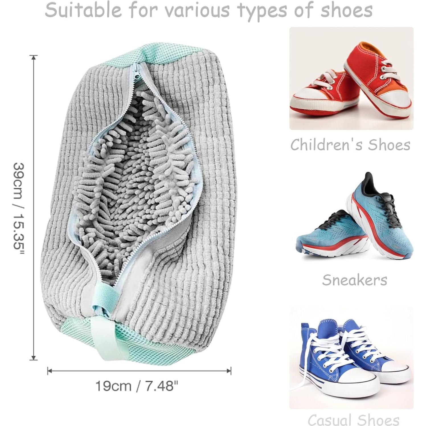 Bolsa de Lavado de Zapatos Genérico Reutilizable 2 Pcs Gris