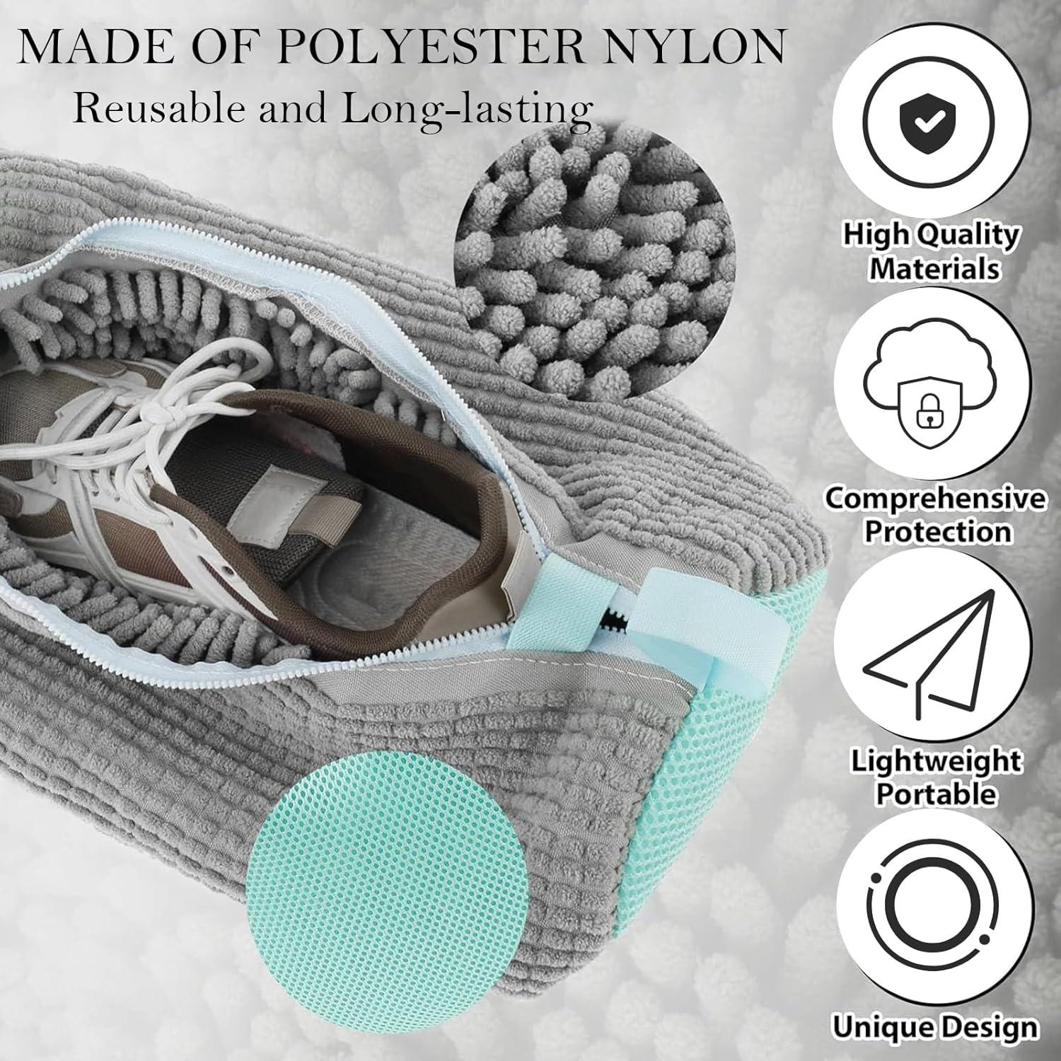Bolsa de Lavado de Zapatos Genérico Reutilizable 2 Pcs Gris