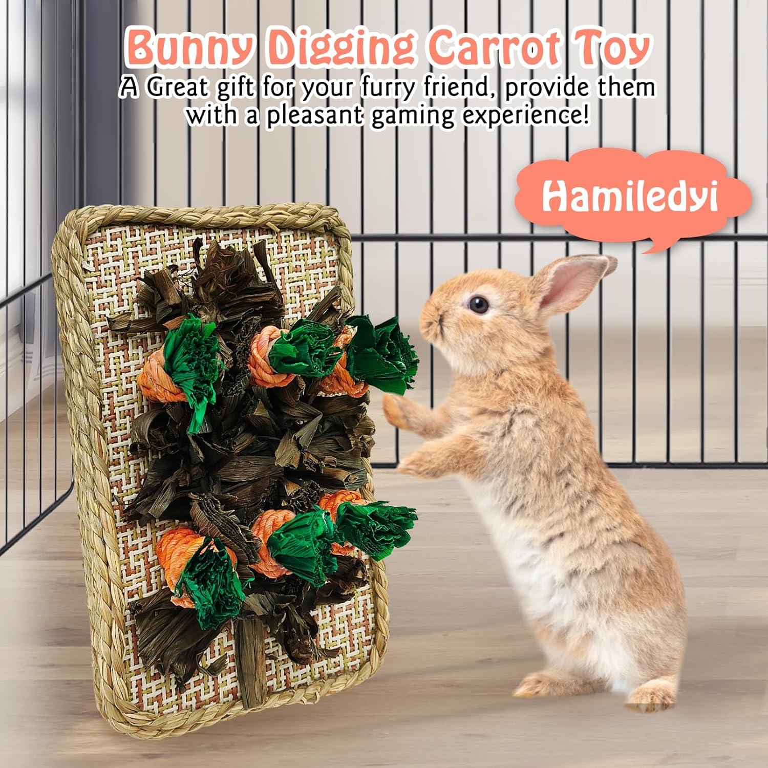 Juguete Masticable para Conejos Hamiledyi - Zanahorias 25x16 cm