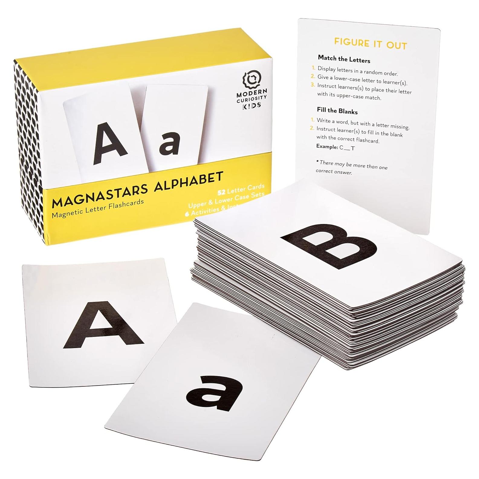 Tarjetas Educativas Magnastars Alfabeto y Números - 52 Piezas