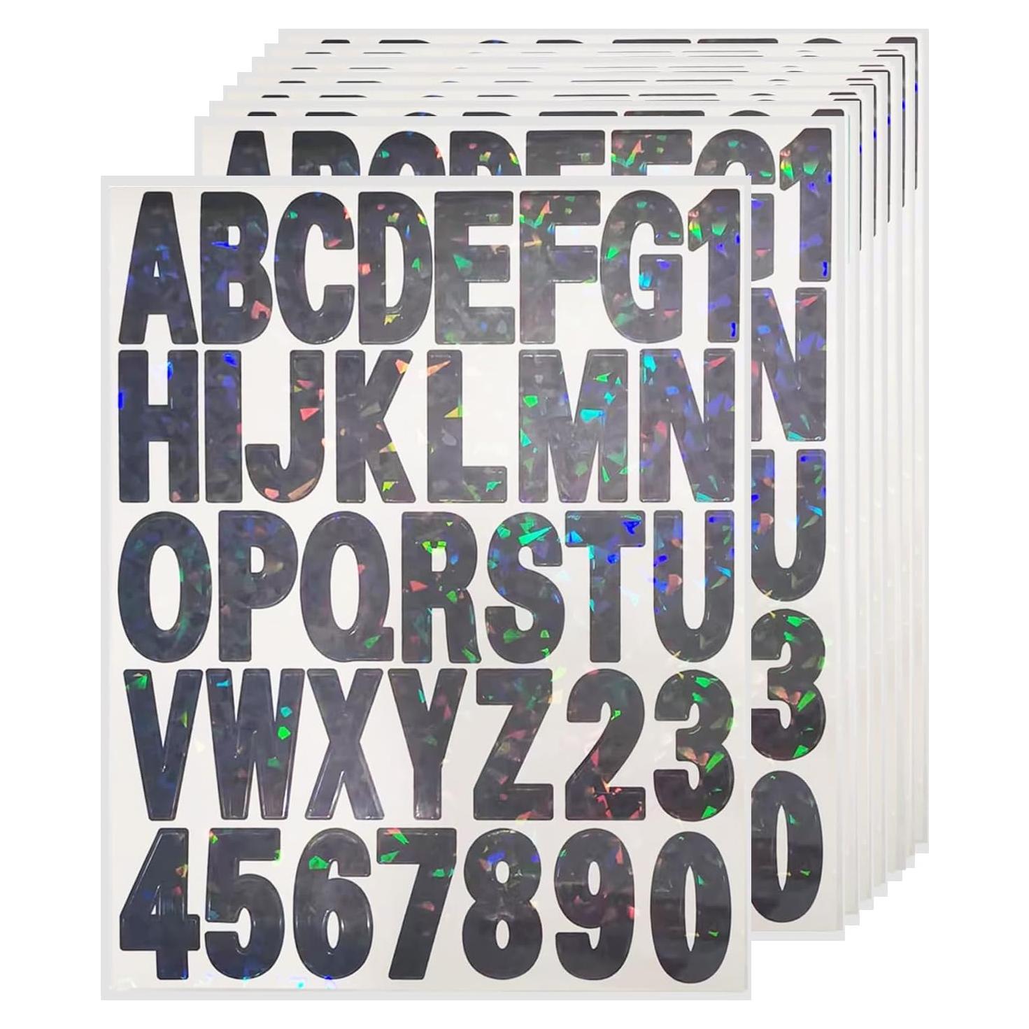 Calcomanías de Letras Starboling 5 cm - 8 Hojas Vinilo Negro