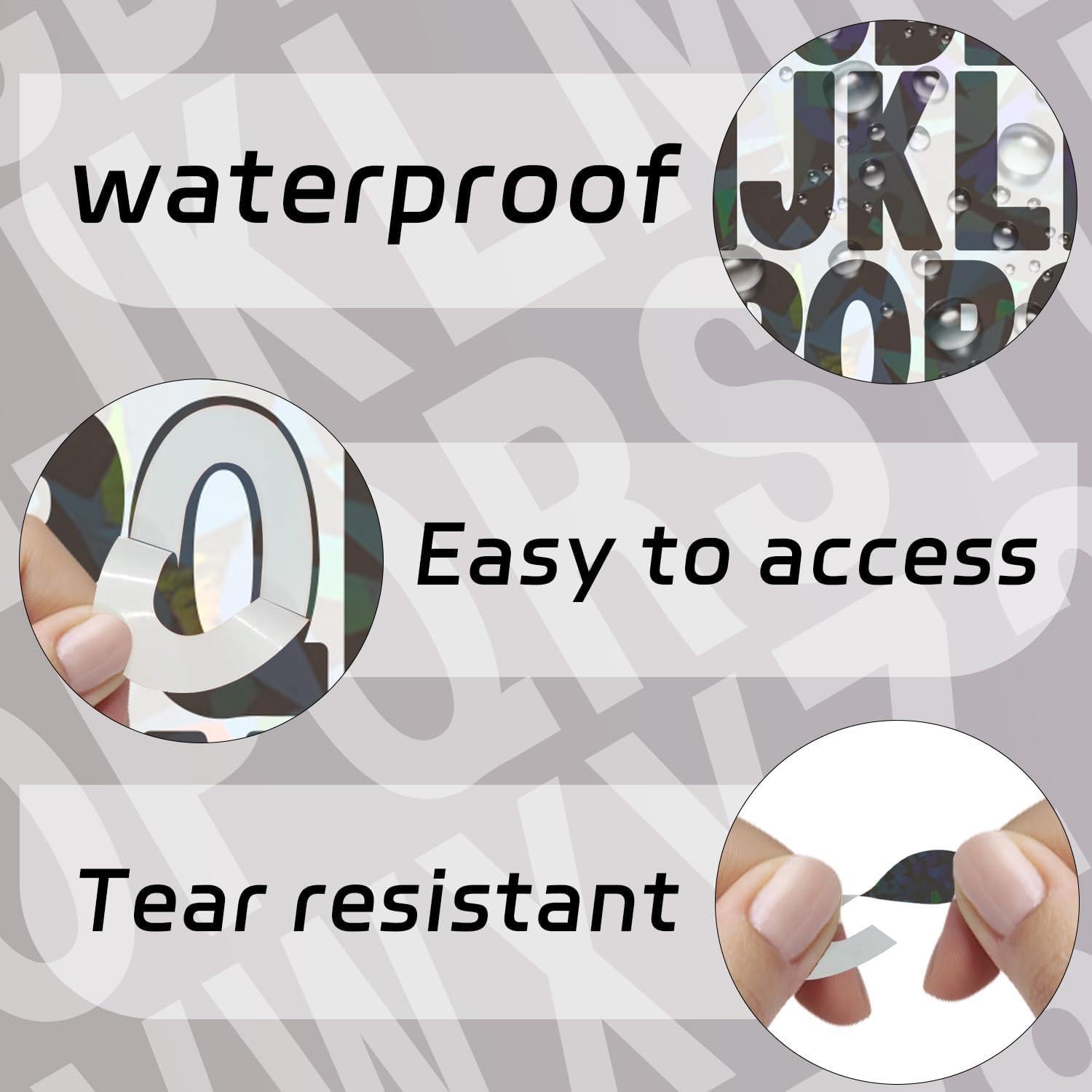 Calcomanías de Letras Starboling 5 cm - 8 Hojas Vinilo Negro